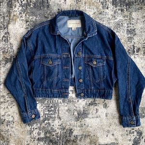 Pilcro and the Letterpress crop denim jacket